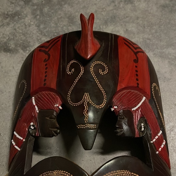 2 Wooden African Masks - Real African tribal masks bought in Kenya - RARE - Picture 3 of 7